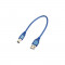 USB-A Cable 30cm - Transparent Blue USB 2.0 Printer Cable (AM-BM) USB-A Cable 30cm - Transparent Blue USB 2.0 Printer Cable (AM-BM)