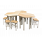 Honeycomb Style Classroom Desks and Chairs Set Honeycomb Style Classroom Desks and Chairs Set